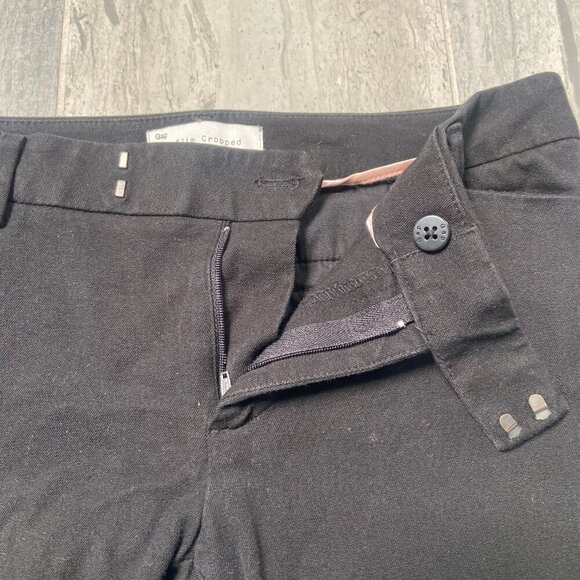 GAP Slim Cropped Two-Way Stretch Ankle Low-Rise Pants Black Size 0 - Picture 4 of 13